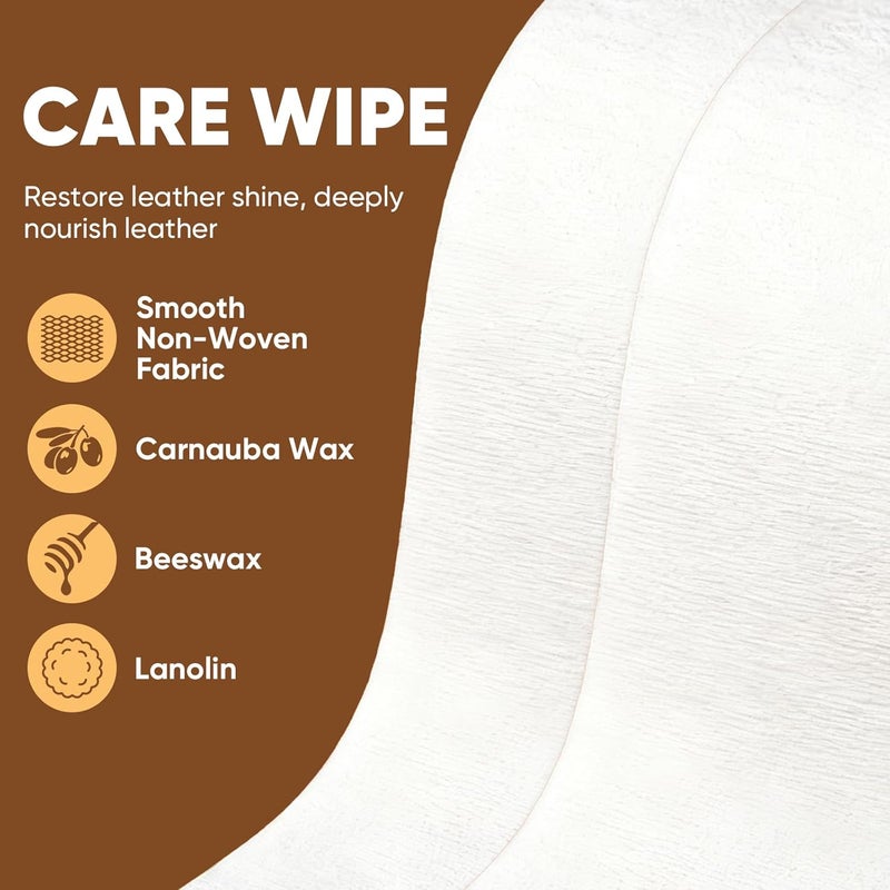 OAKDOLCHE 70PCS Leather Shoe Wipes (35 Clean + 35 Care), Independent Packaging, Leather Wipes for Clean & Restore, Leather Cleaner and Conditioner for Shoes, Boots, Bags & Car Interior - Image 4